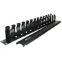 Phasak Panel guía cables con tapa para rack 19 pulg 1U PA 5095 negro